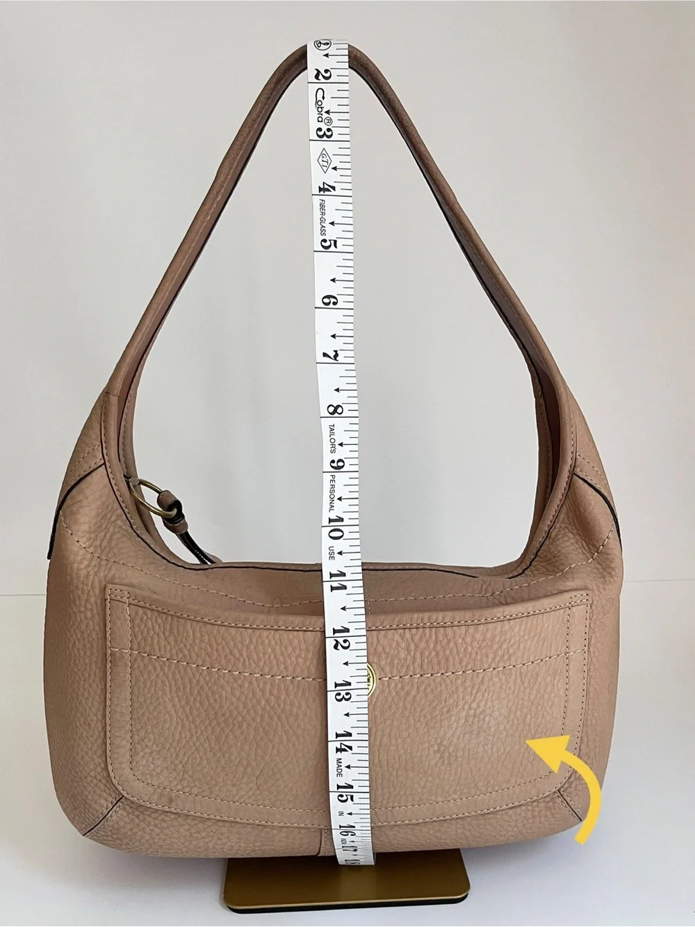 VINTAGE | Coach Ergo | Nude Tan | Pebbled Leather | Hobo Shoulder Bag
